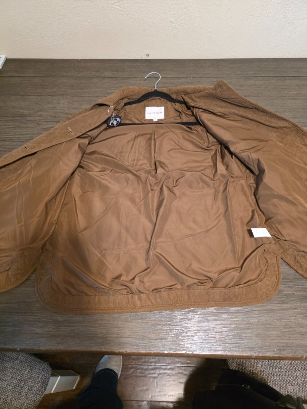Lucky Brand Quilted Corduroy Barn Jacket NWT Brown Small - Picture 11 of 14